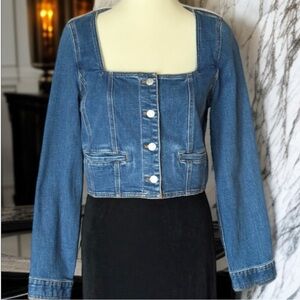 💐HOST PICK💐 NWT Madewell Denim Square-Neck Crop Top